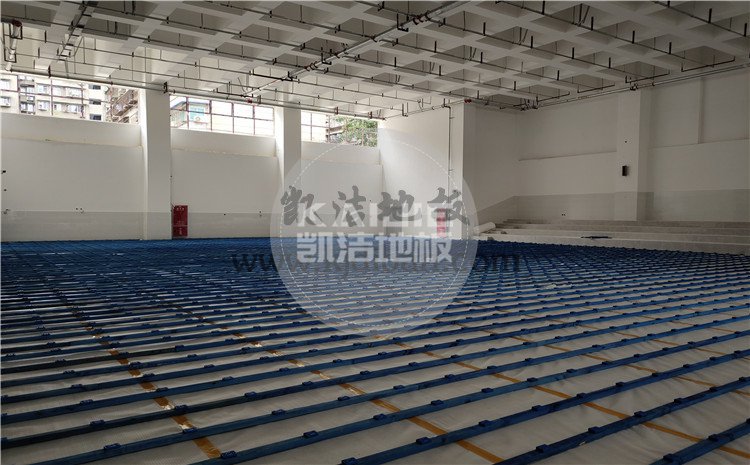 四川綿陽實驗中學(xué)體育館木地板項目-凱潔體育木地板廠家
